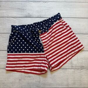 chubbies Women's Miss Merica Red, White & Blue Star-Stripe High-Waist Shorts